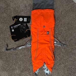 Orange and Gray Extreme Warmer Dog Coat